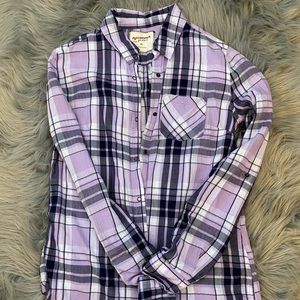 Arizona Purple Plaid Button Up